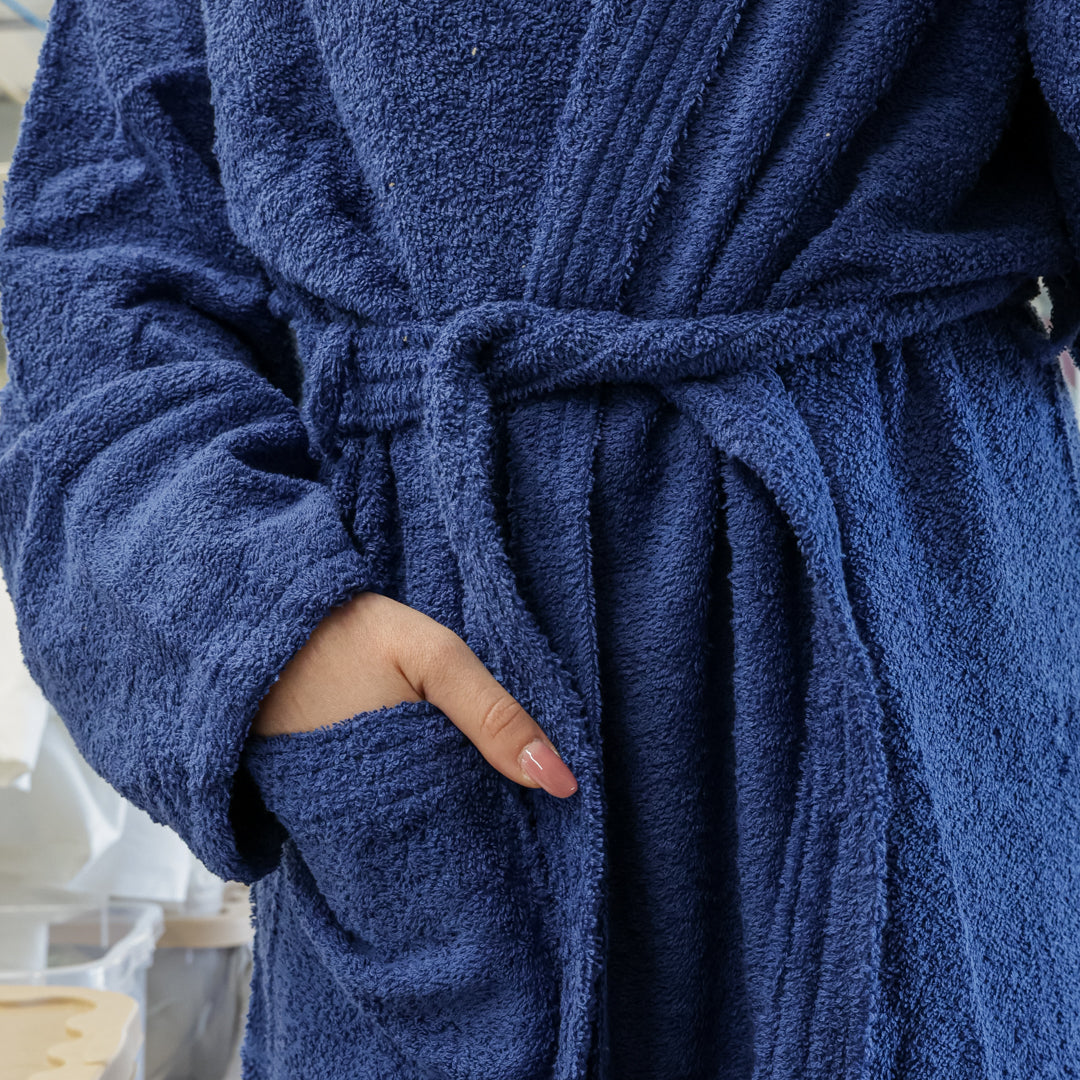Accappatoio in Cotone con Cappuccio Classico